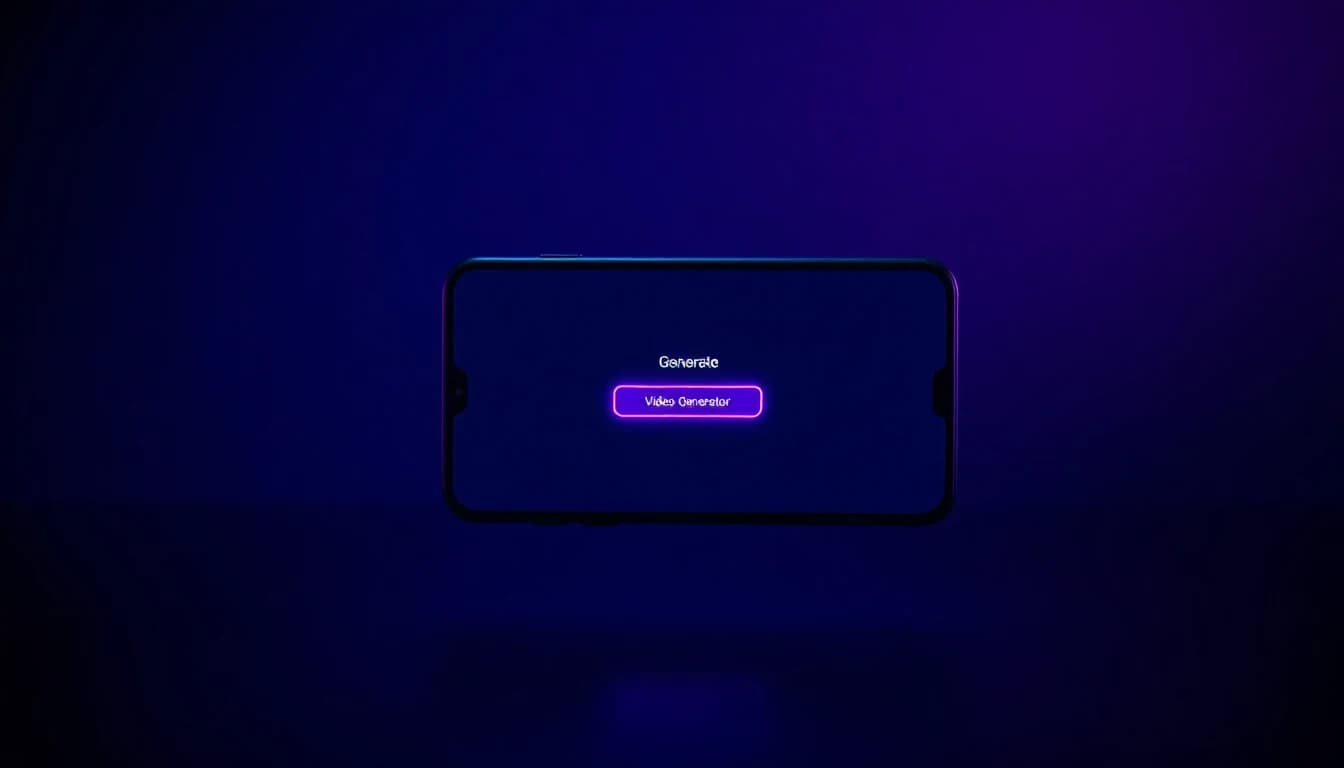 スマートフォンでAI動画メーカーアプリを使い、テキストプロンプトから動画を生成する初心者