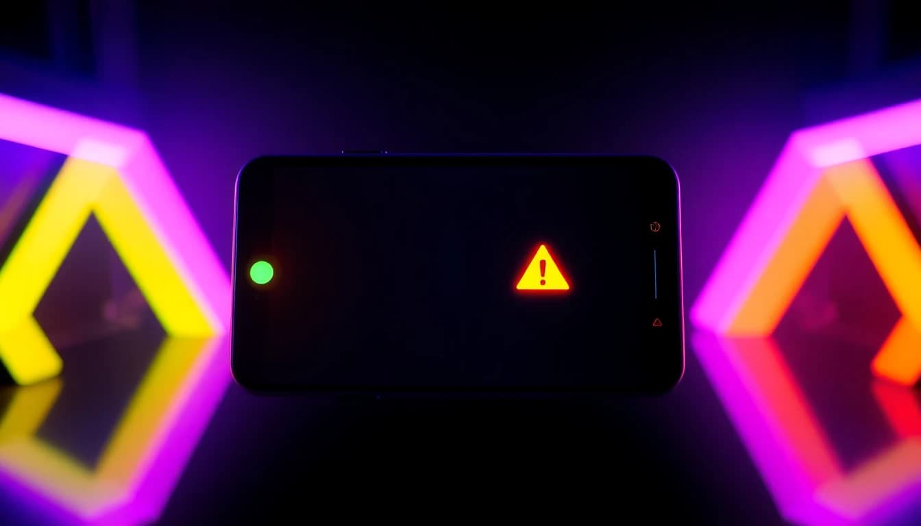 A cinematic phone screen with a soft green check and amber warning over a generated clip