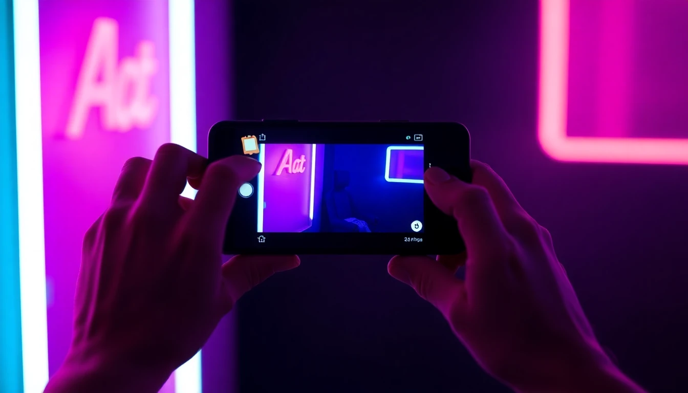A creator reviewing a vertical AI video on a phone before posting, with a small AI label icon