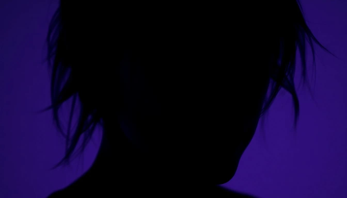 Close up of video background removal mask showing precise edge detection around hair and clothing