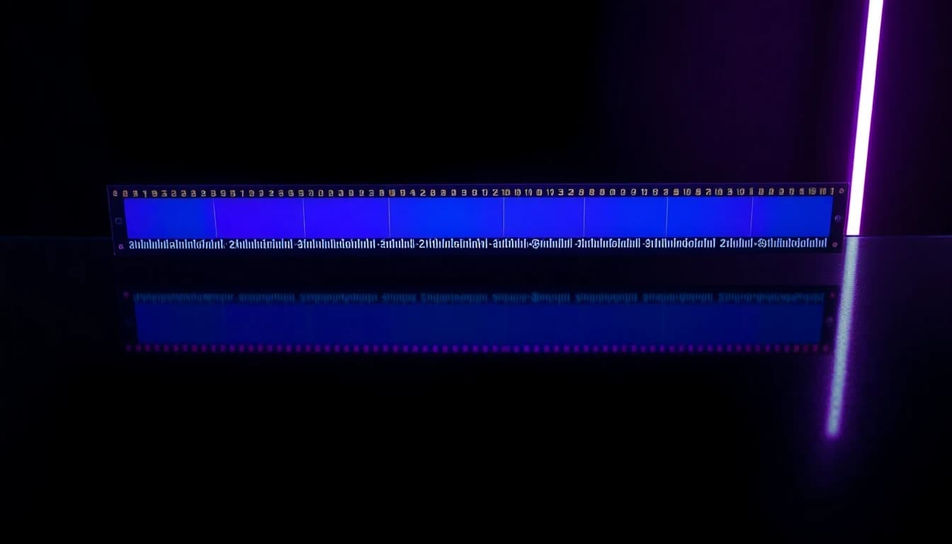 Comparison of short and long AI video clip lengths shown as film strips of different lengths