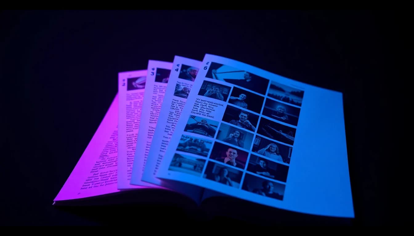AI video creator from script workflow showing a script page split into numbered scene cards