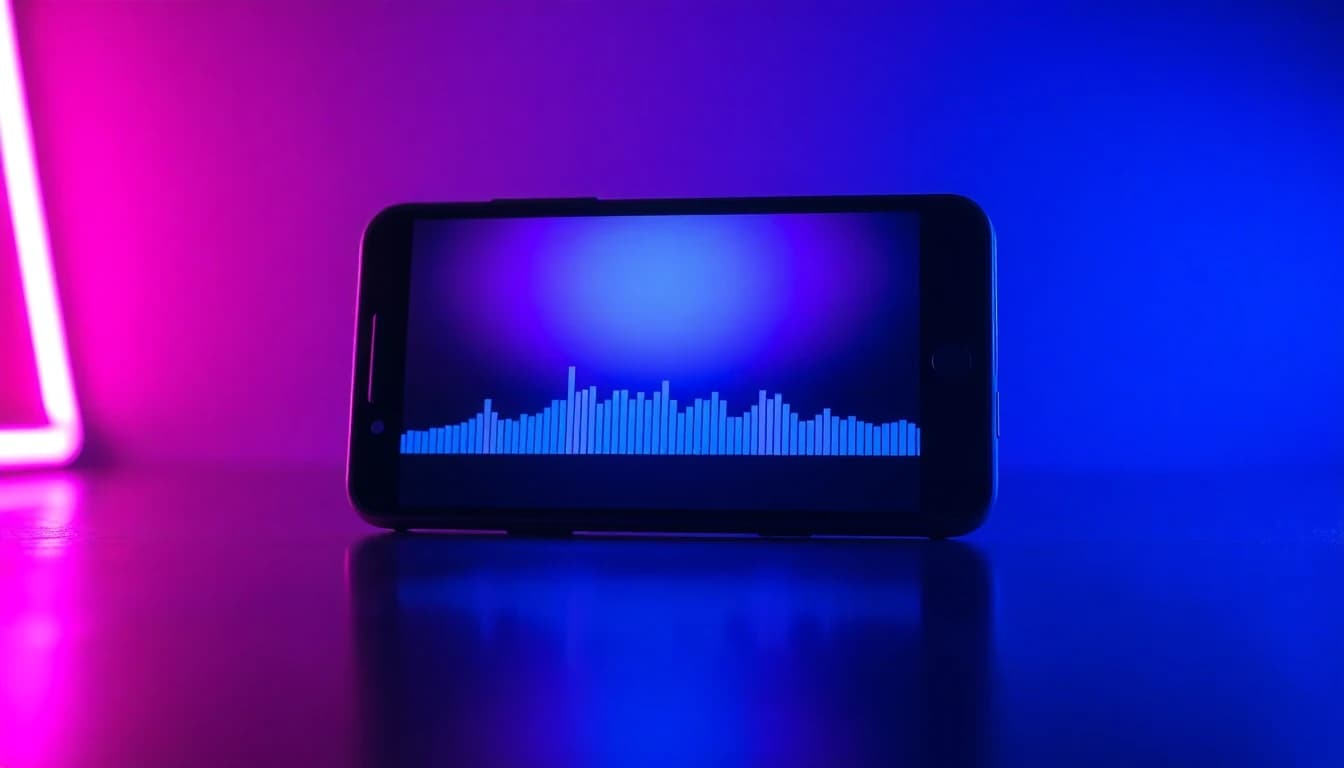 A finished Seedance 2.5 AI video generator clip playing on a phone screen with a synchronized audio waveform visible