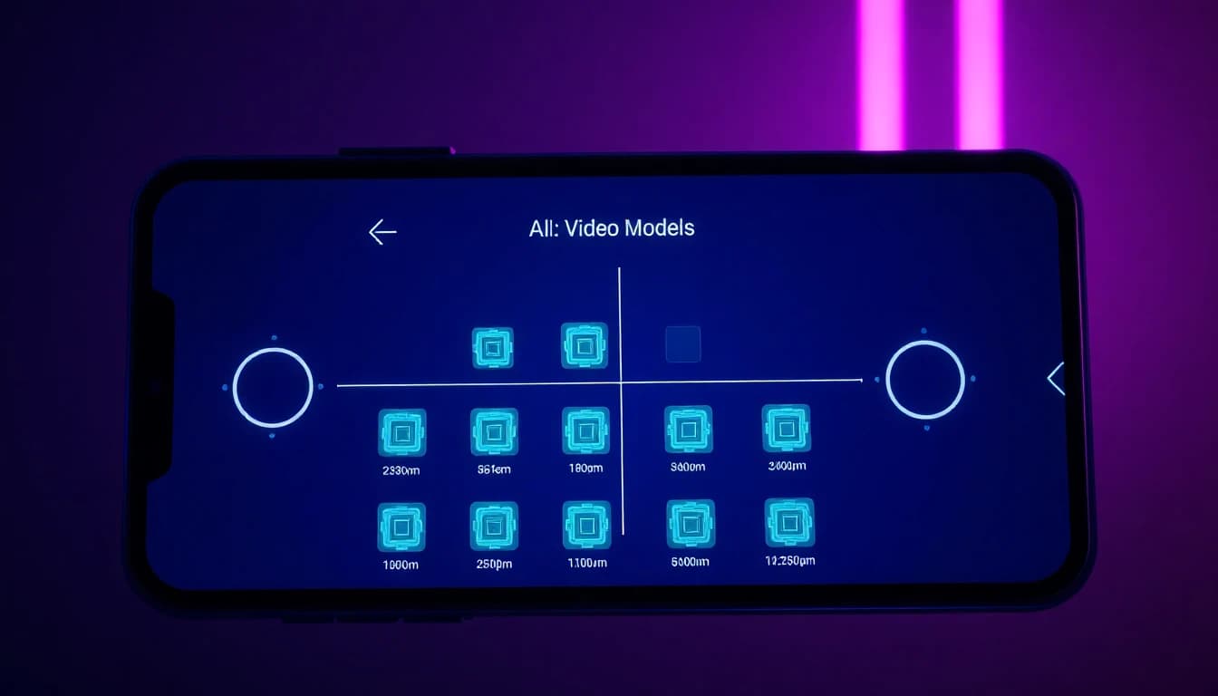 Sora 2 Android model picker showing resolution, duration and aspect ratio options