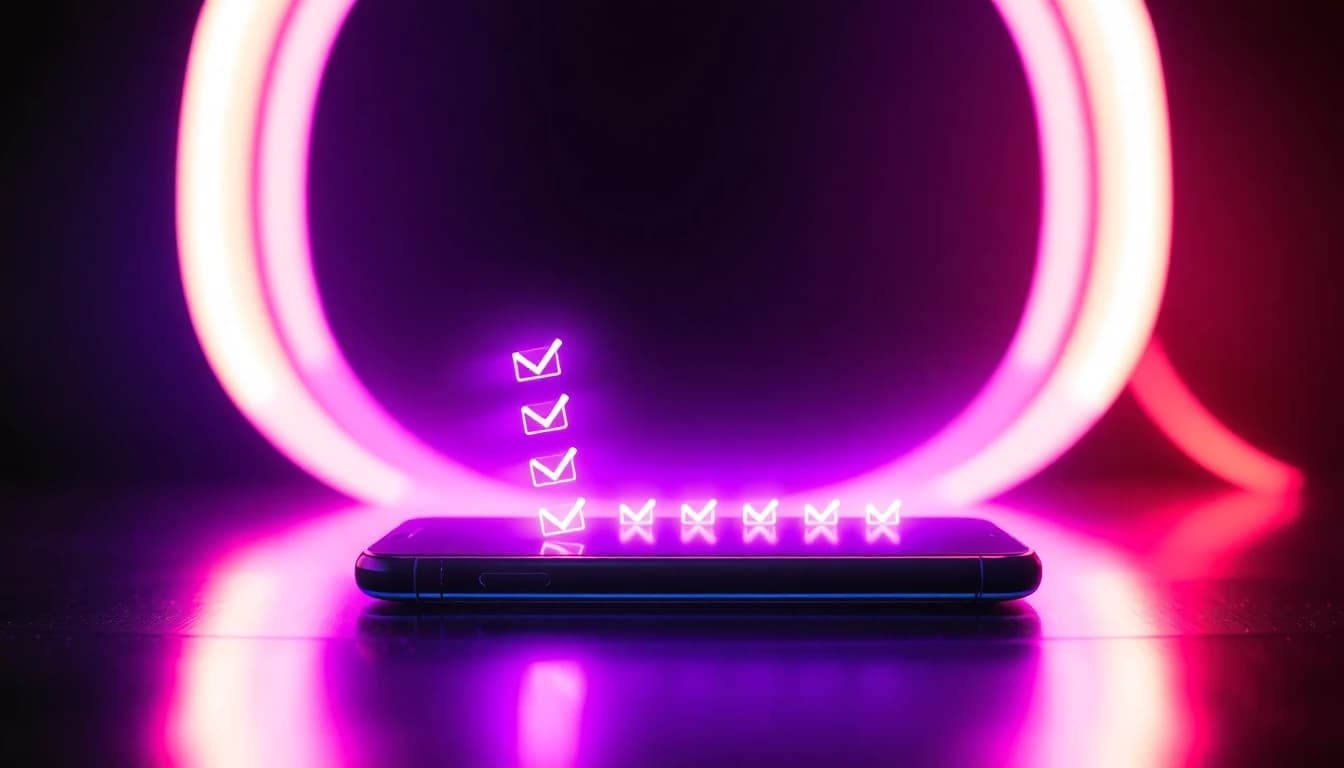 Checkliste für KI Video Tools auf einem Smartphone