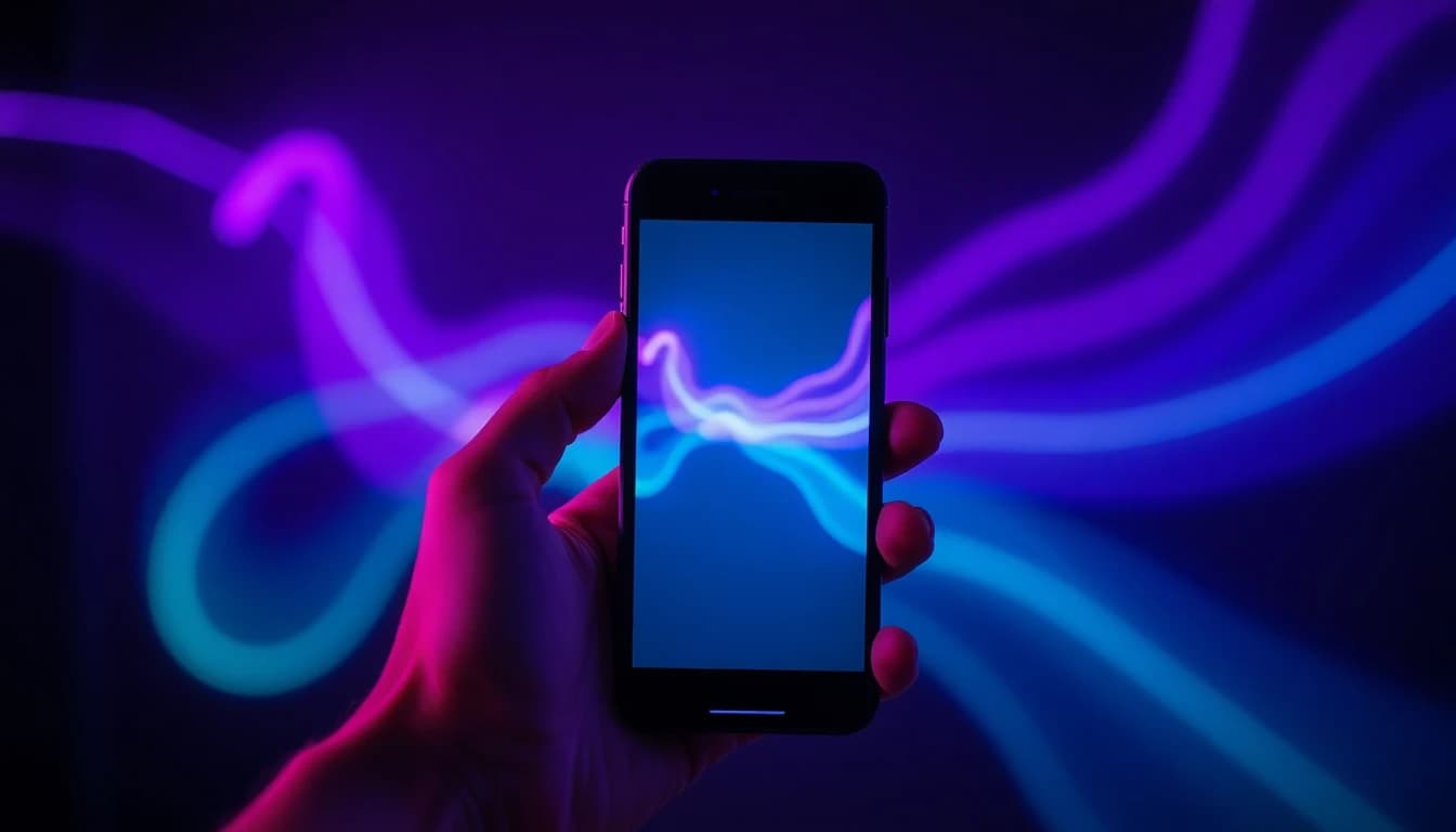 Eine Creatorin vollendet ein vertikales KI-Video auf dem Smartphone